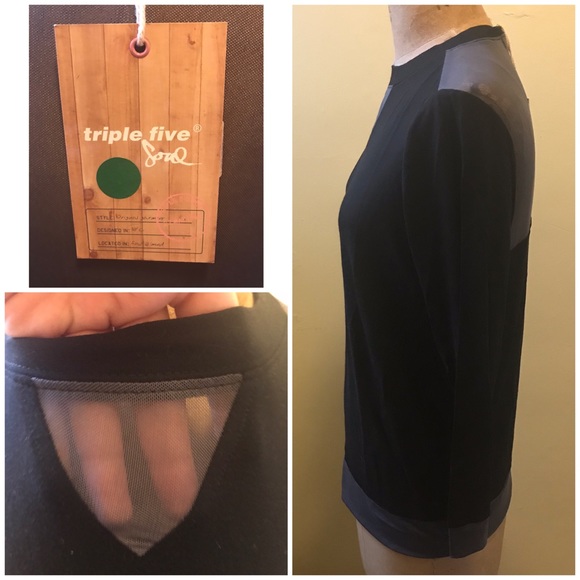 Triple Five Soul Knit & Mesh Top - Picture 3 of 4